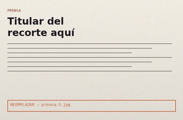 Nota de prensa
